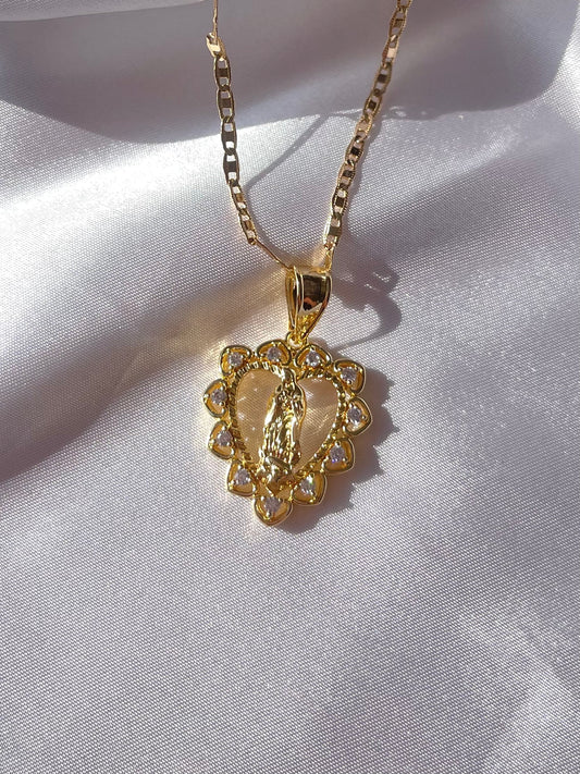 Heart Virgen Necklace