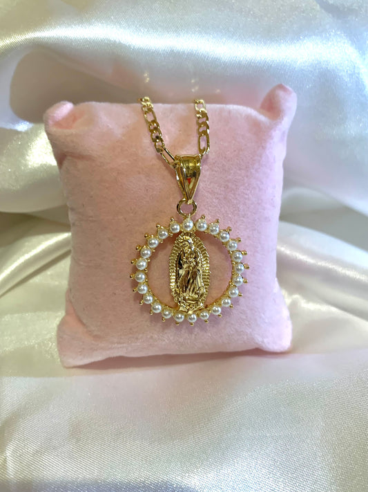 Pearl Virgen Necklace