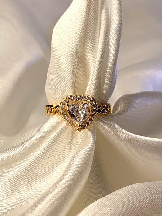 Diamond Heart Ring (Size 6,7,8,9)