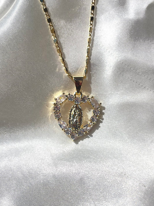 Heart Virgen Necklace