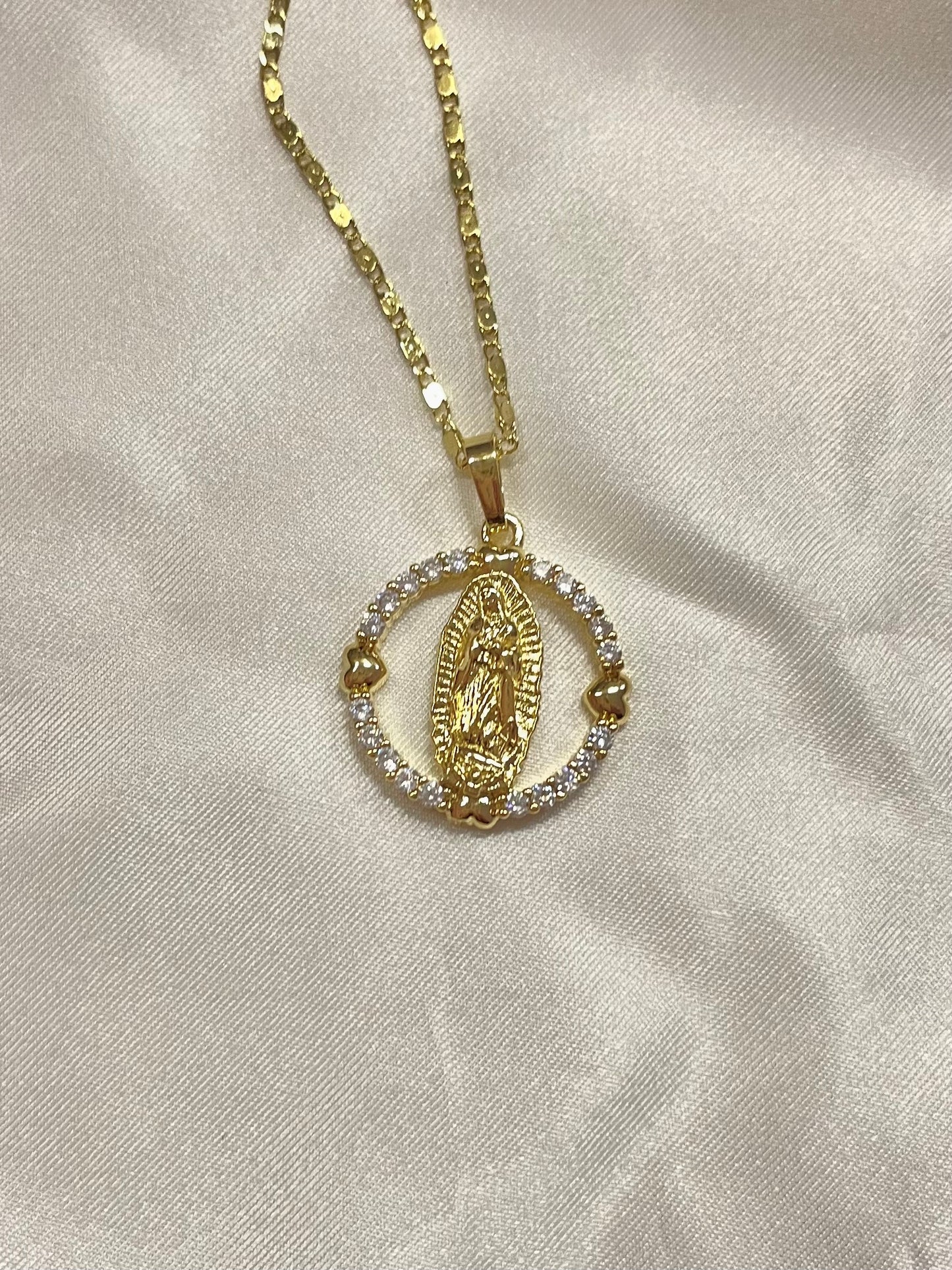 Hearts Virgen Necklace