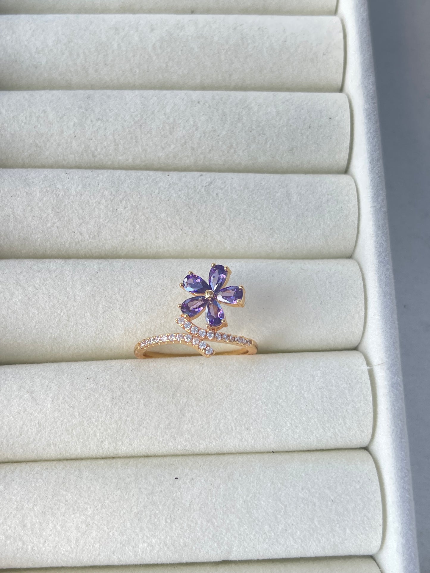 Purple Cherry Blossom Ring