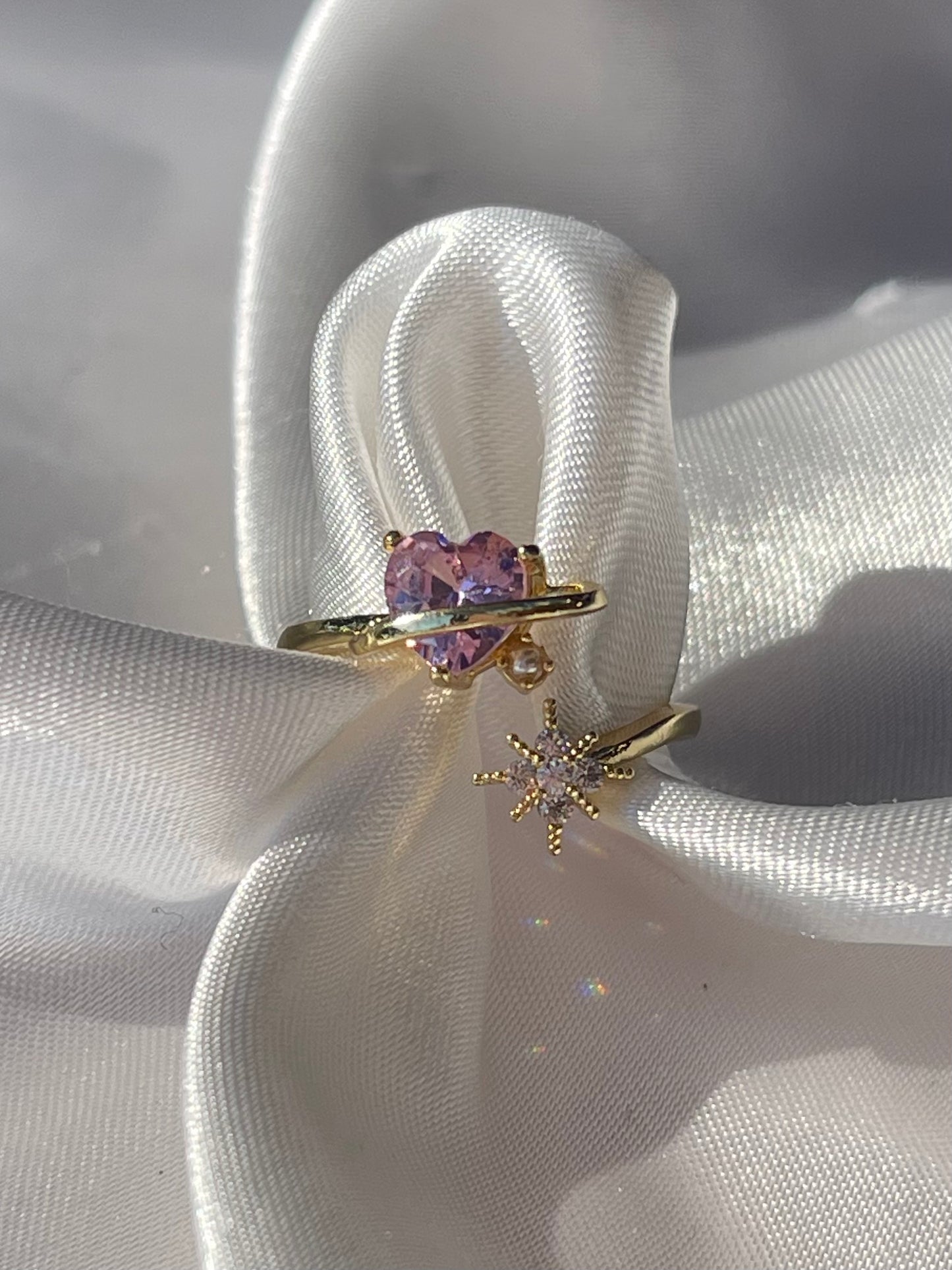 Heart Star Ring