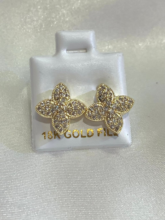 Flower 18k Gold Filled Earrings