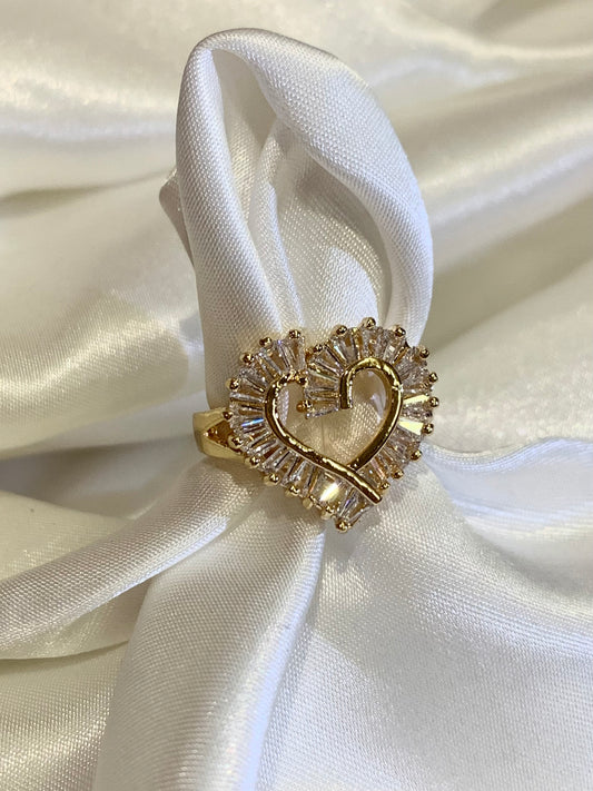 Diamond Hearts Ring ( Size 7,8,9,10)