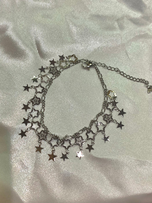 Silver Star Anklet