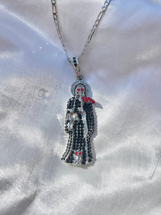 Silver Black SM Necklace