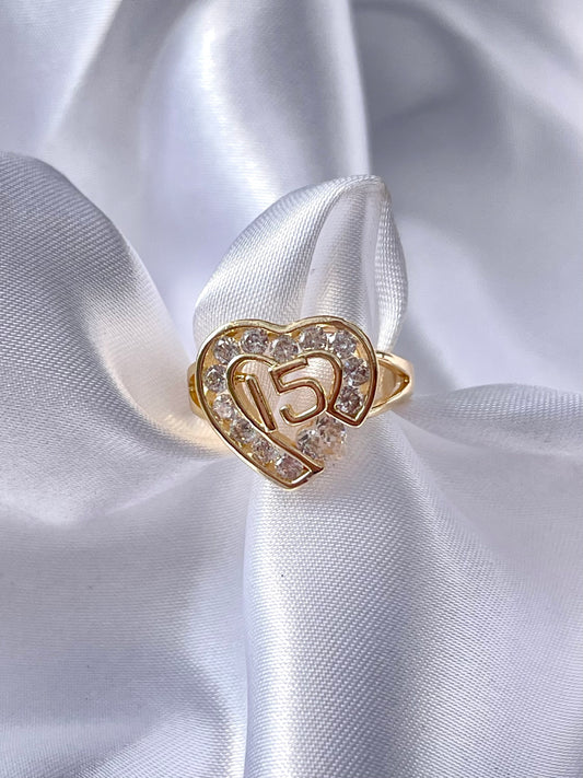 15 Quinceañera Ring (Size 5,6,7,8,9)