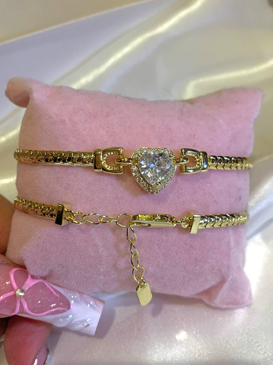Heart Diamond Bracelet