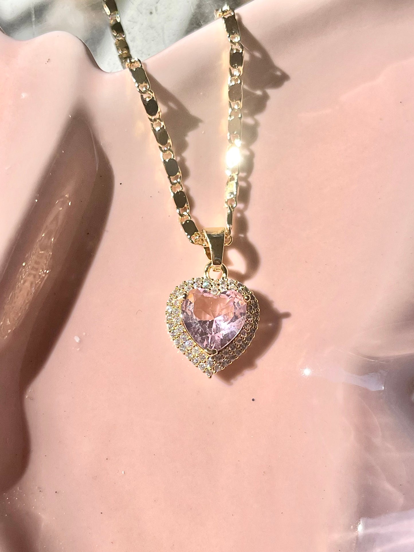 Pink Heart Necklace