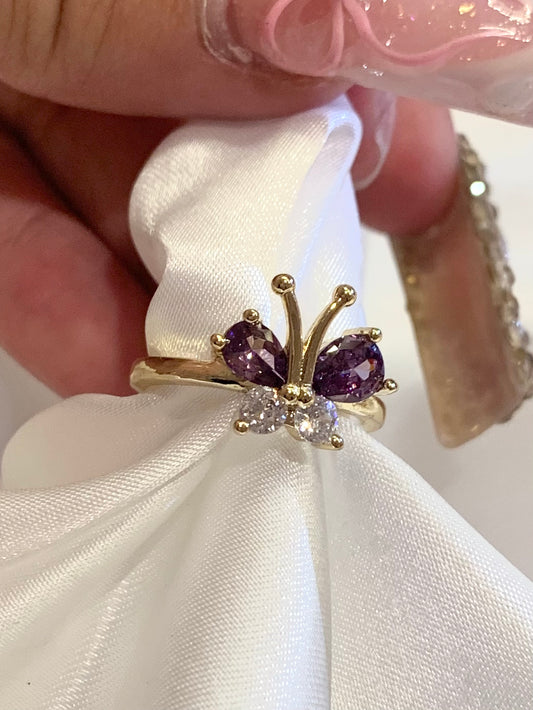 Adjustable Purple Pretty Ring