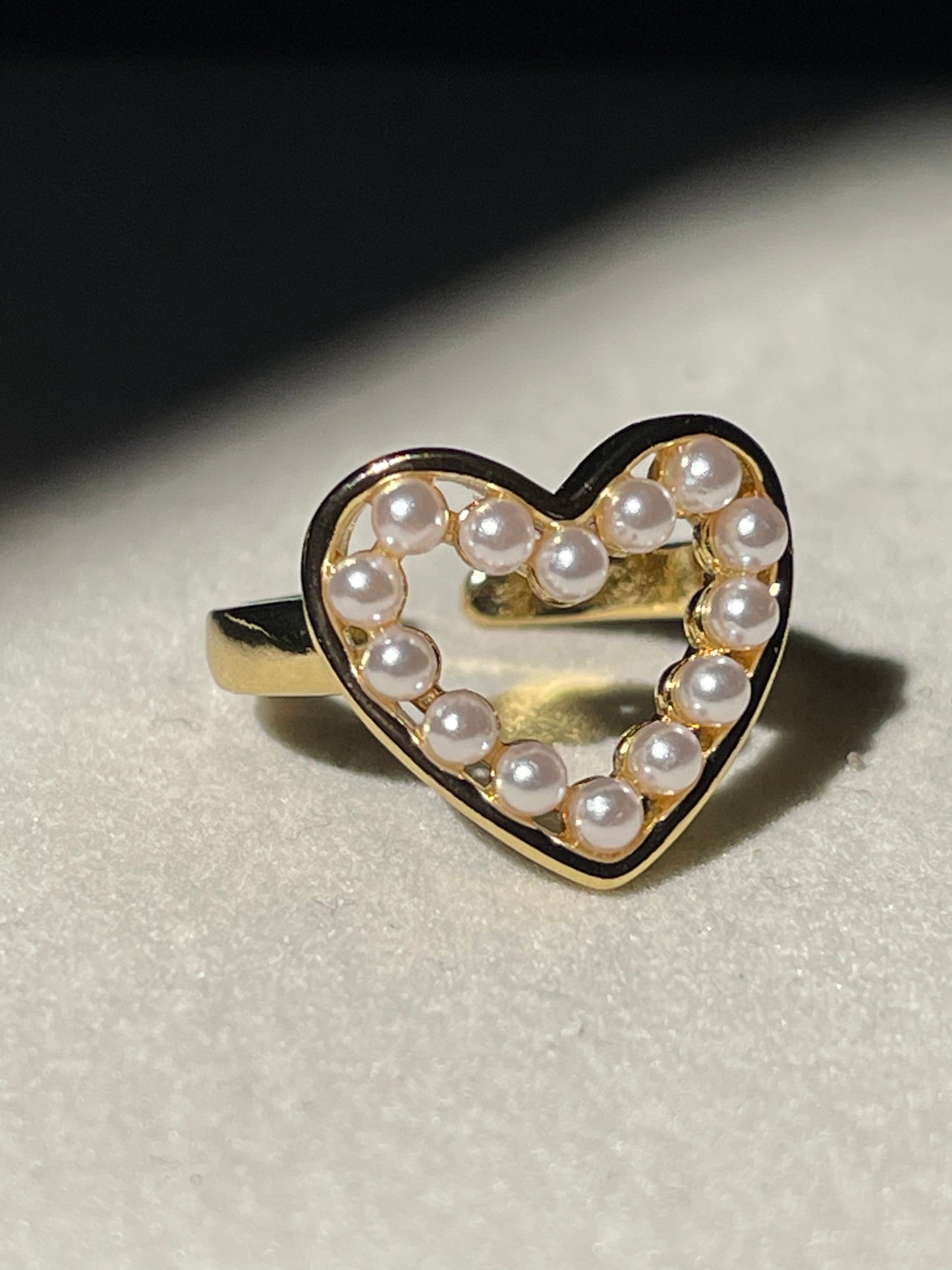 Hearts Pearl Ring