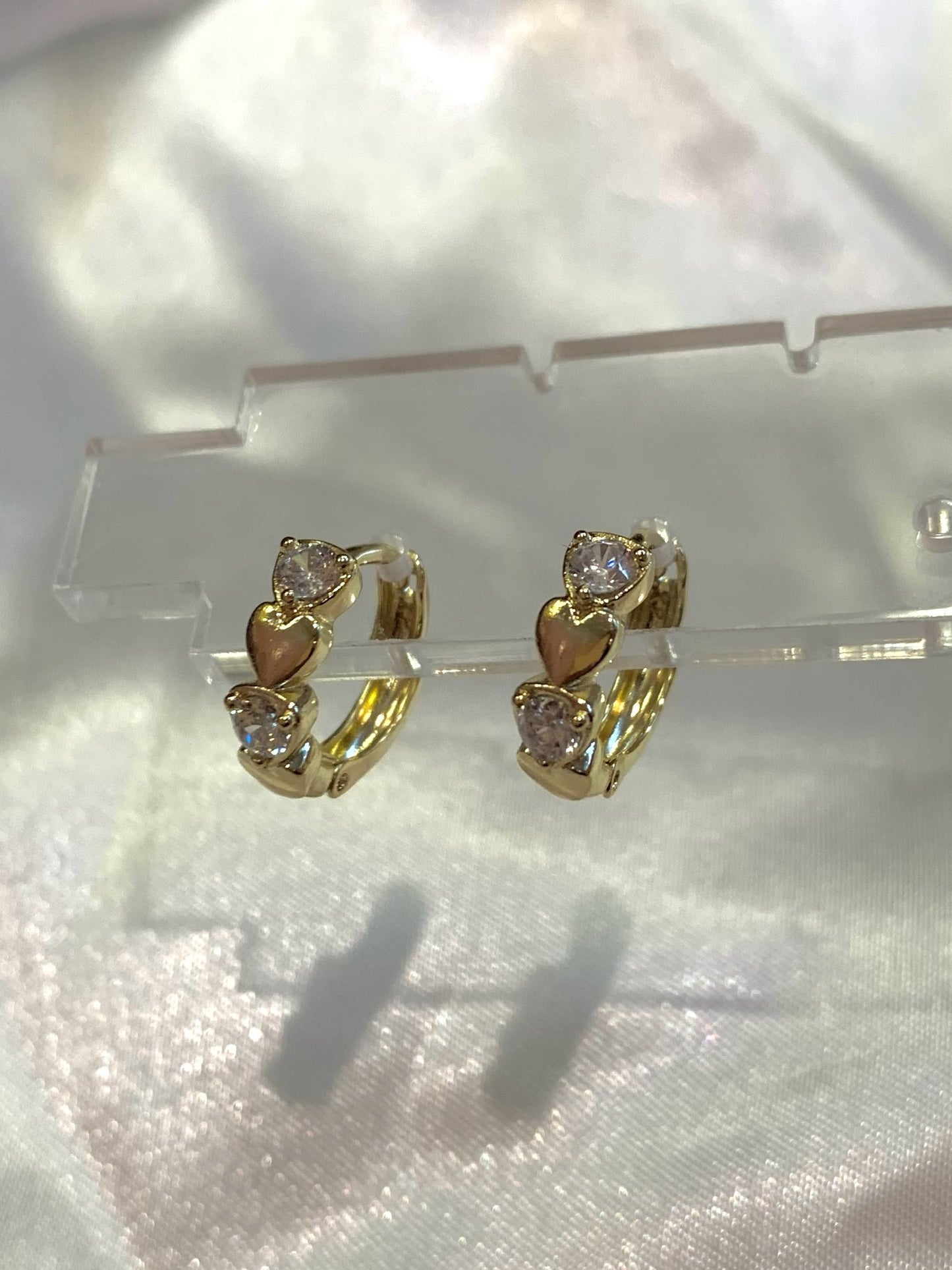 Heart Diamond Hoop
