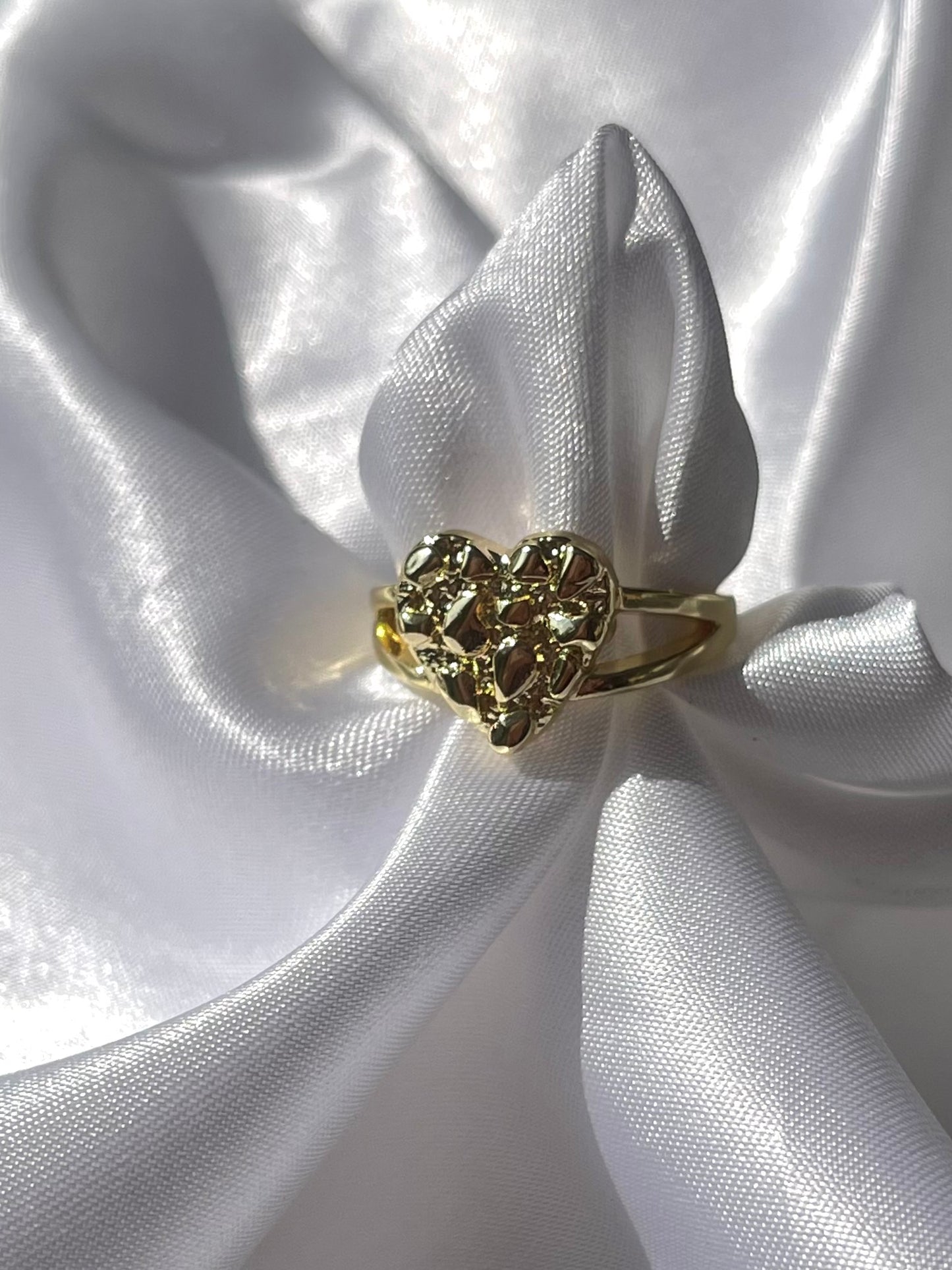 Heart Nugget Ring (Size 6,7,8,9,10,11,12)