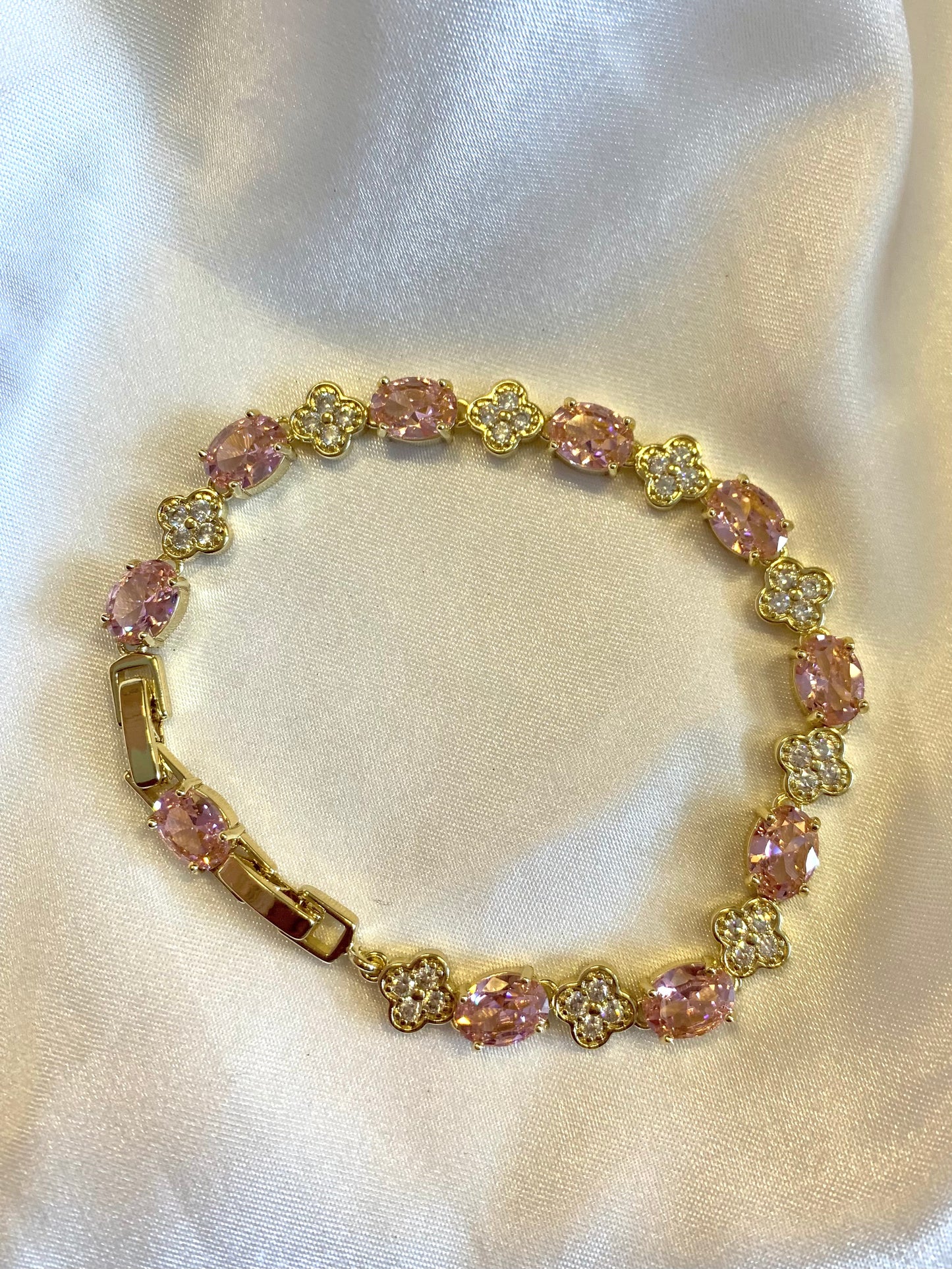 Pink Clover Bracelet