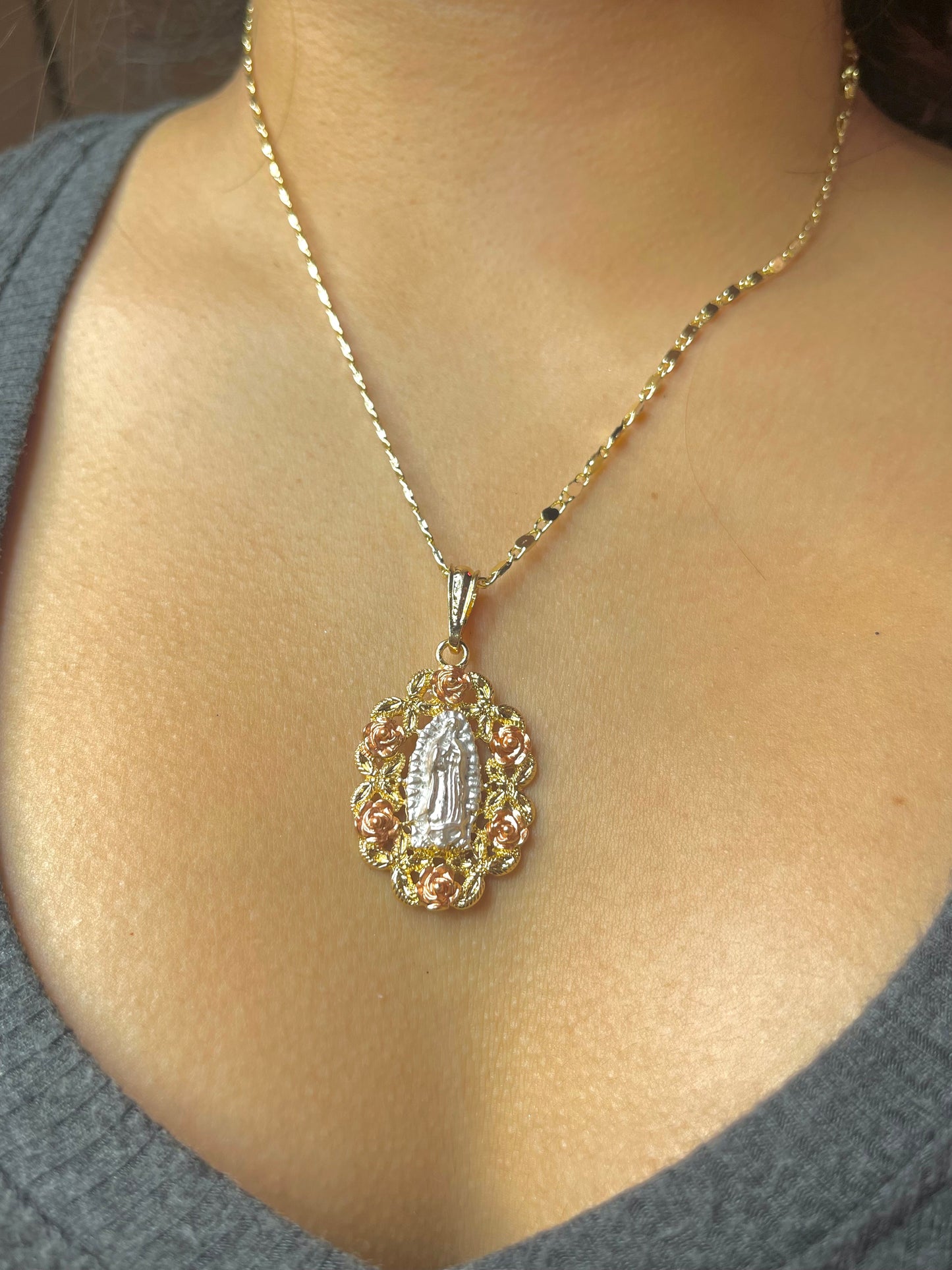 Rose Virgen Necklace