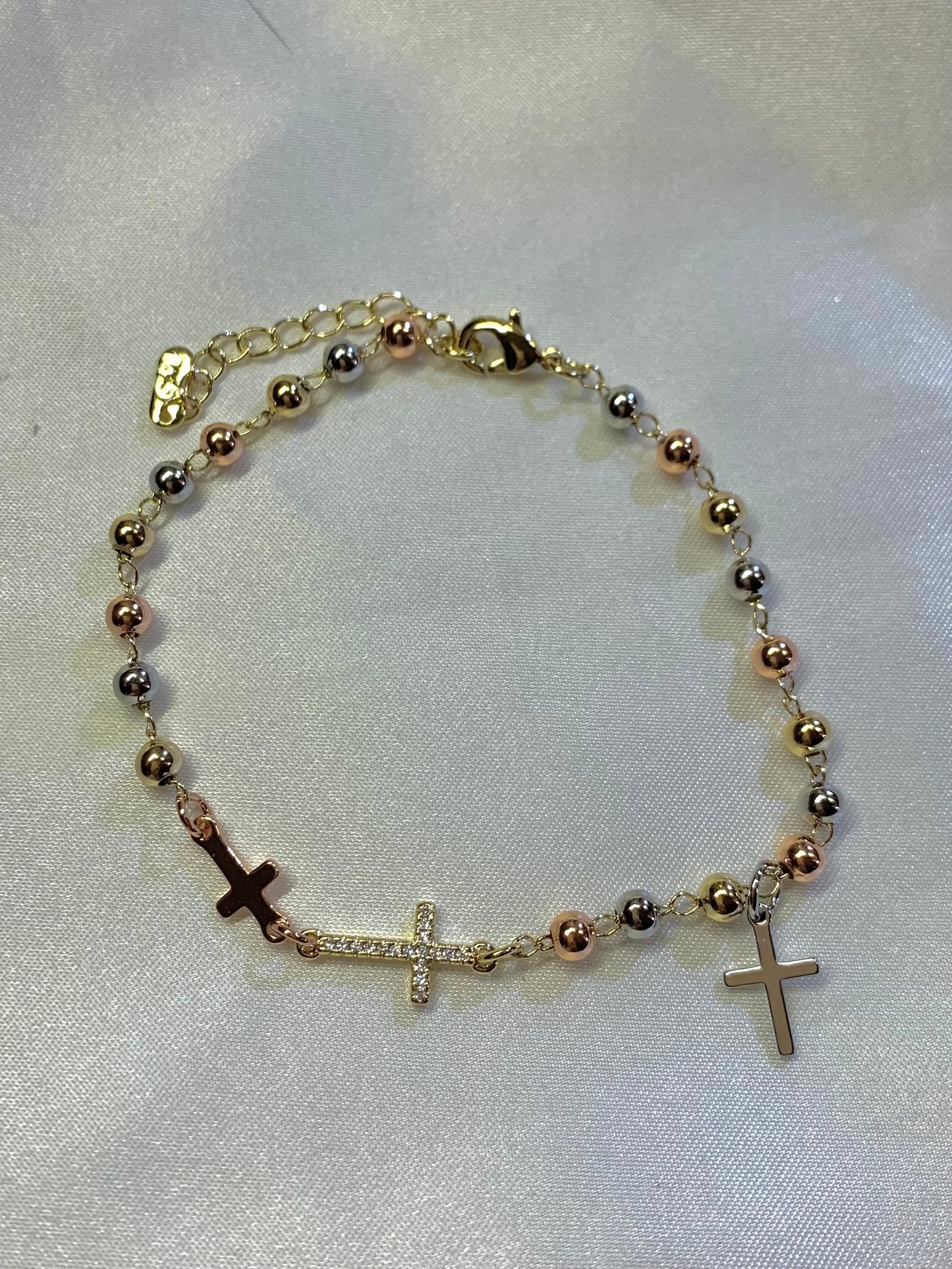 Rosario Cross Bracelet