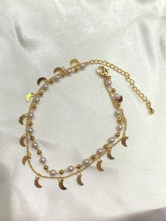 Moon Pearl Anklet