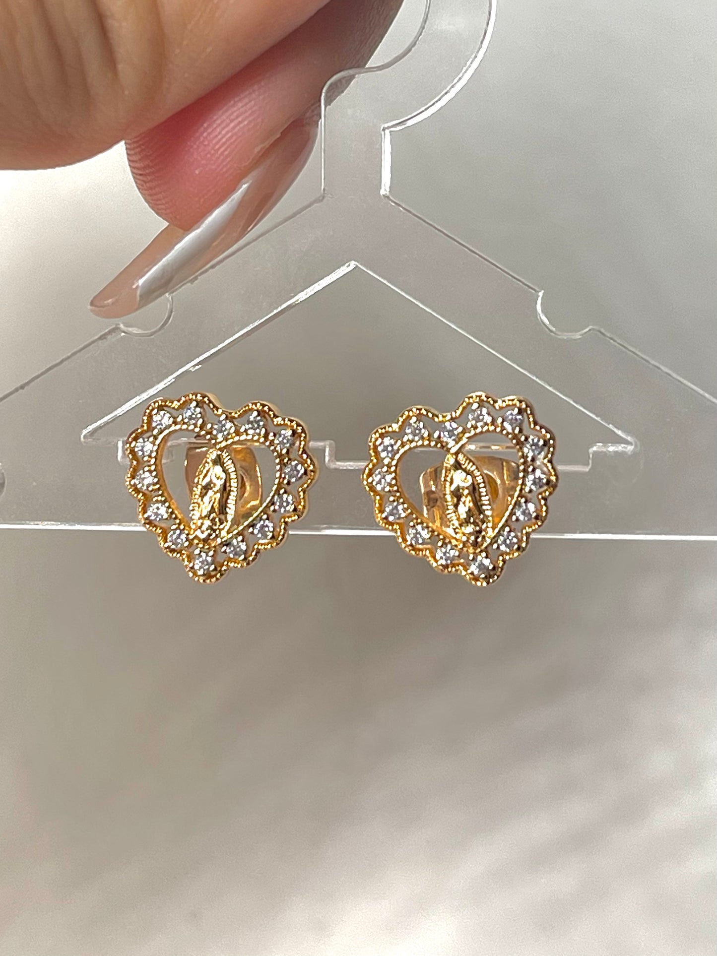 Heart Virgen Earrings