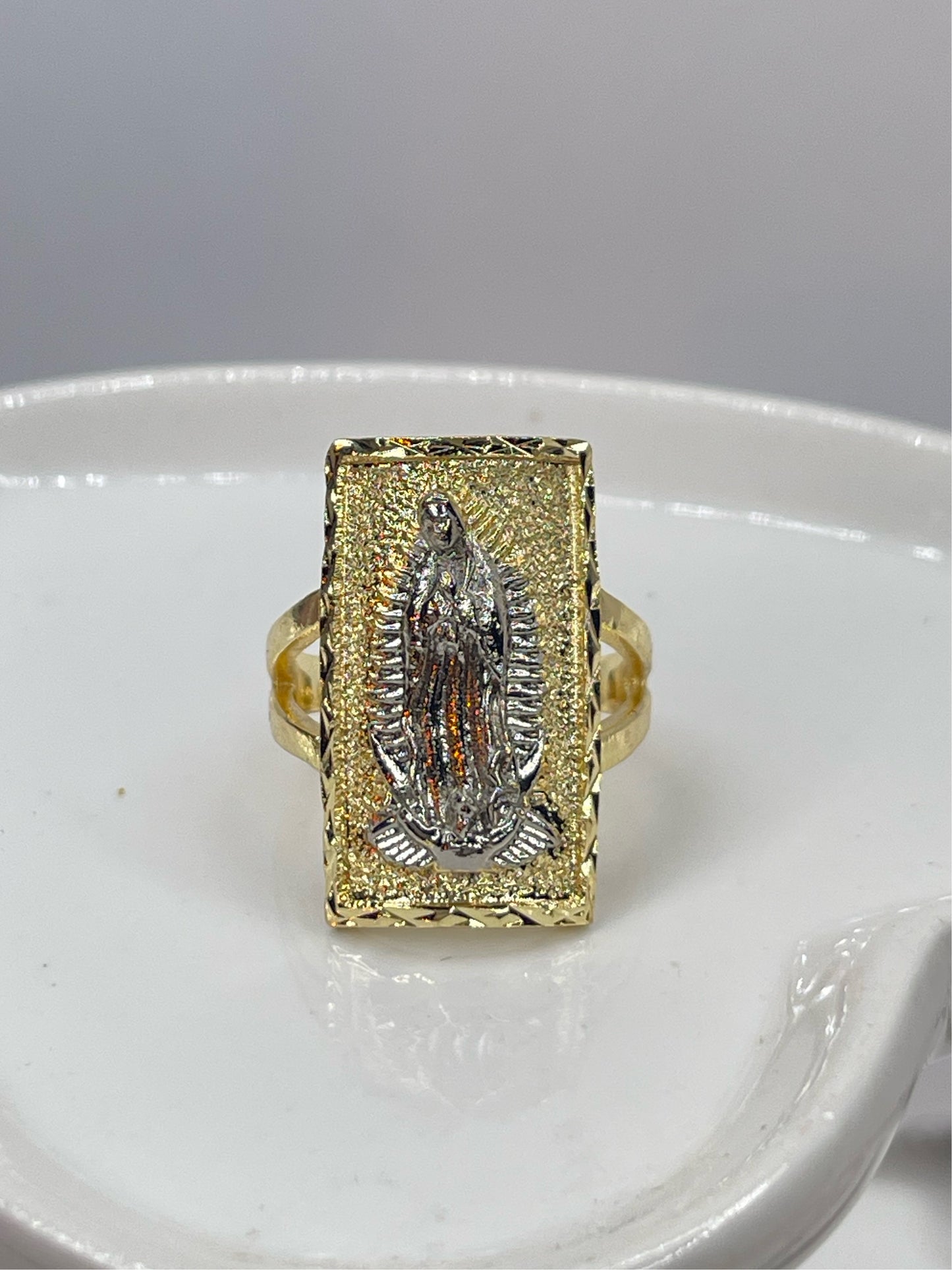 Virgen Placa Ring Adjustable