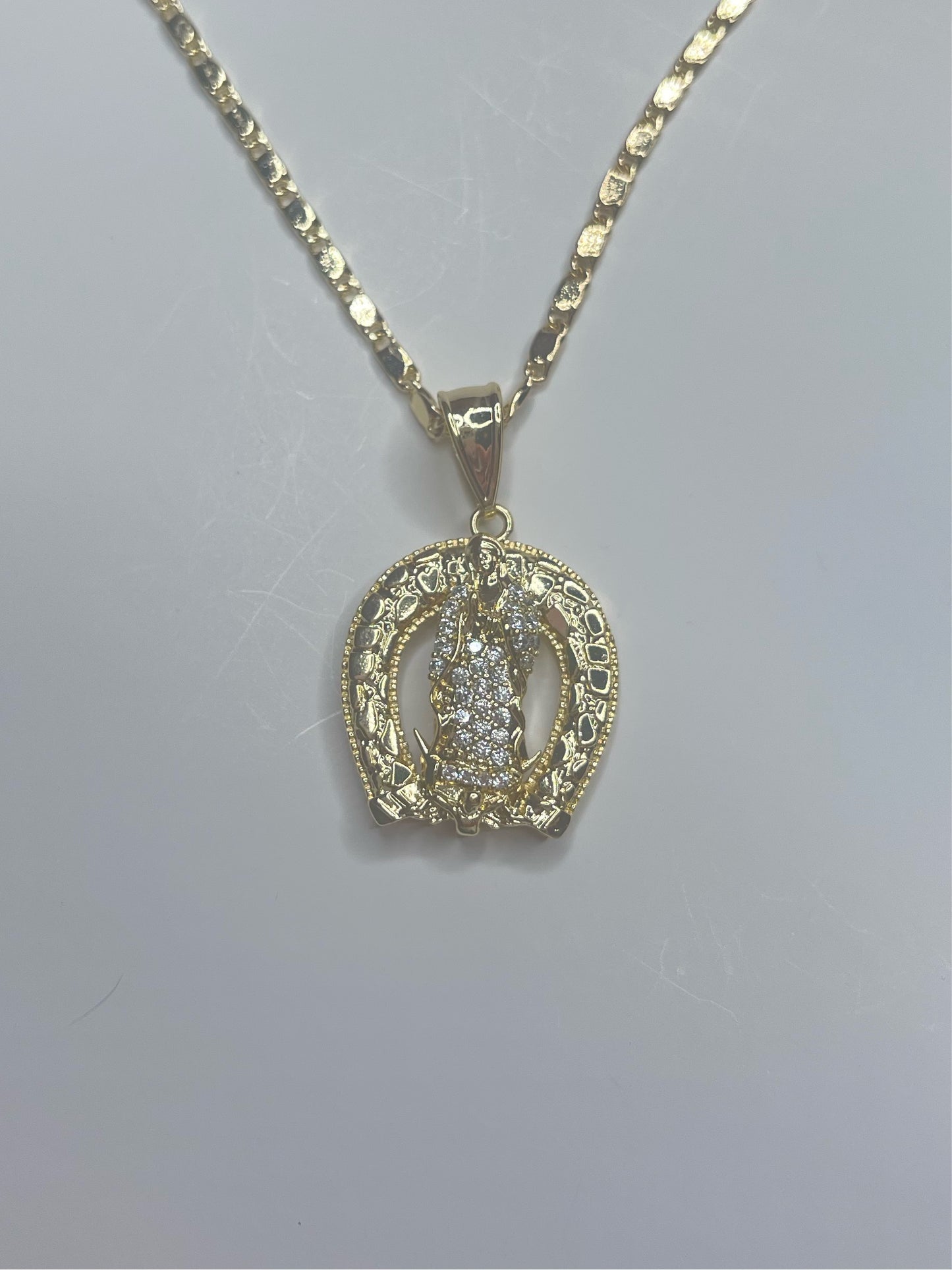 Diamond Virgen Herradura Necklace