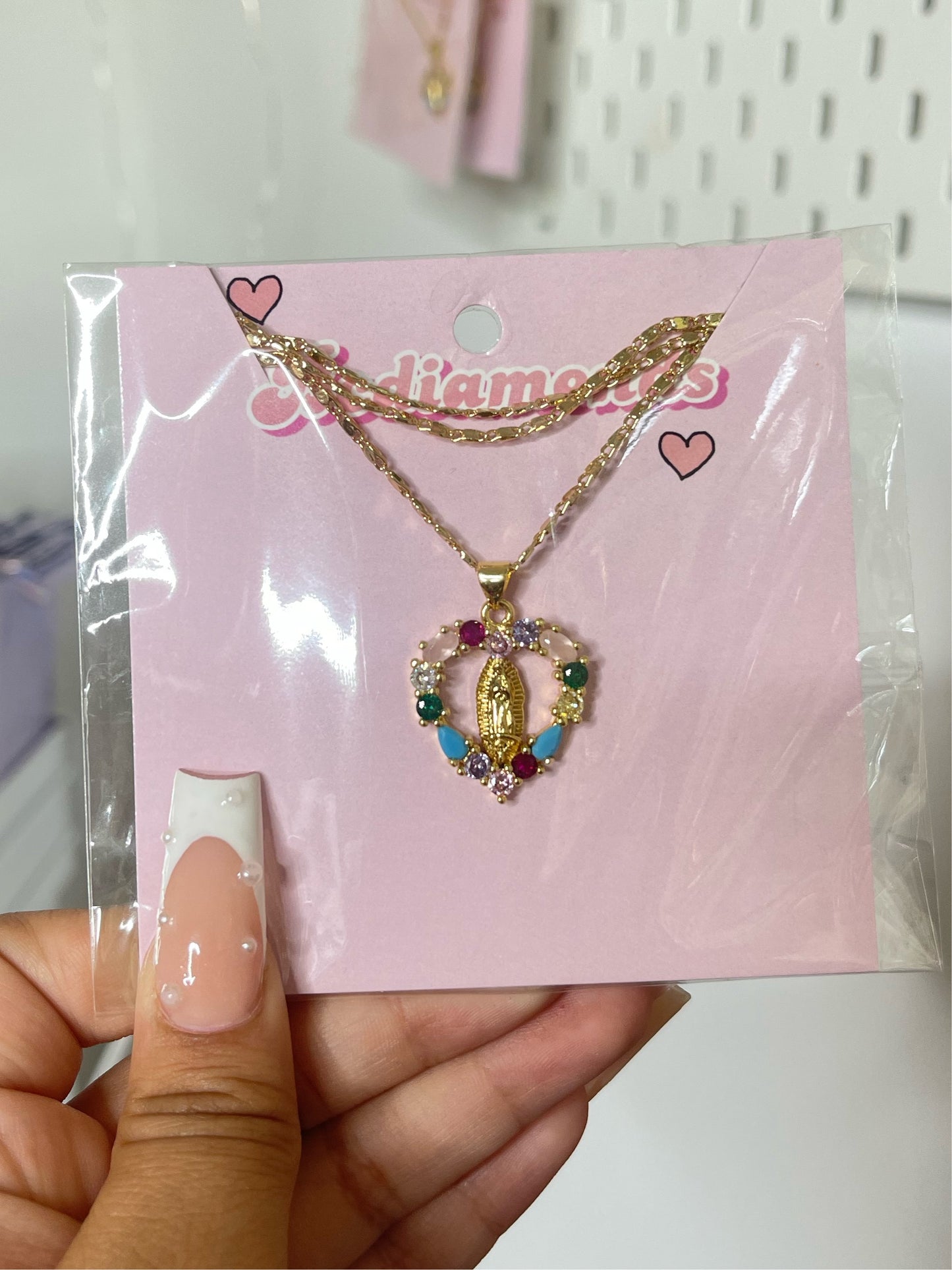 Multicolor Virgen Necklace