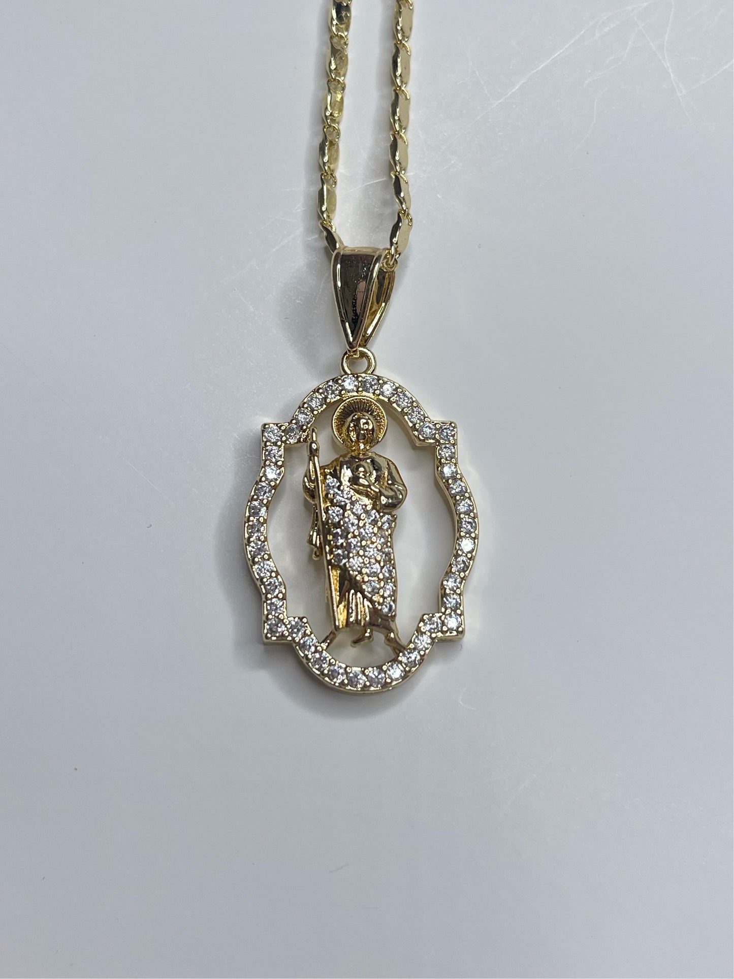 San Judas Sparkly Necklace