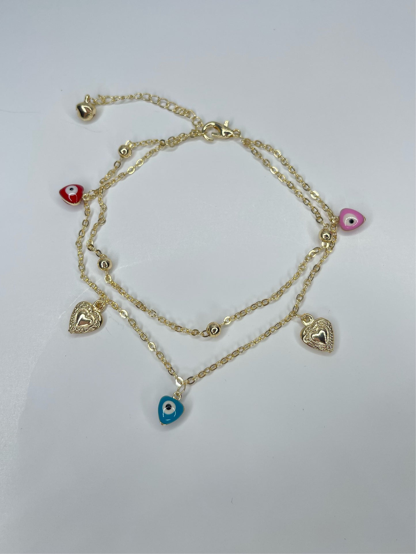 Heart Evil Eye Anklet