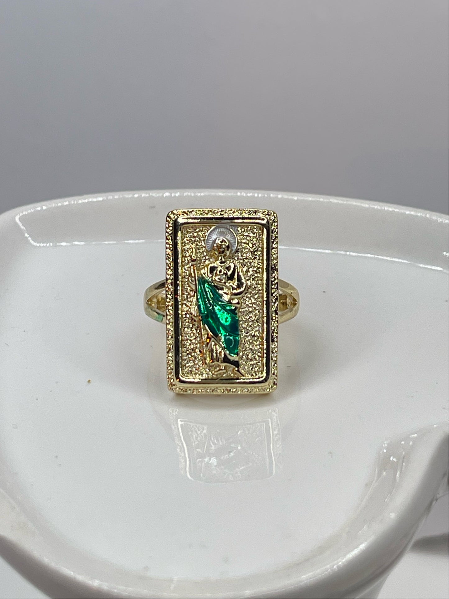 San Judas Placa Ring Adjustable