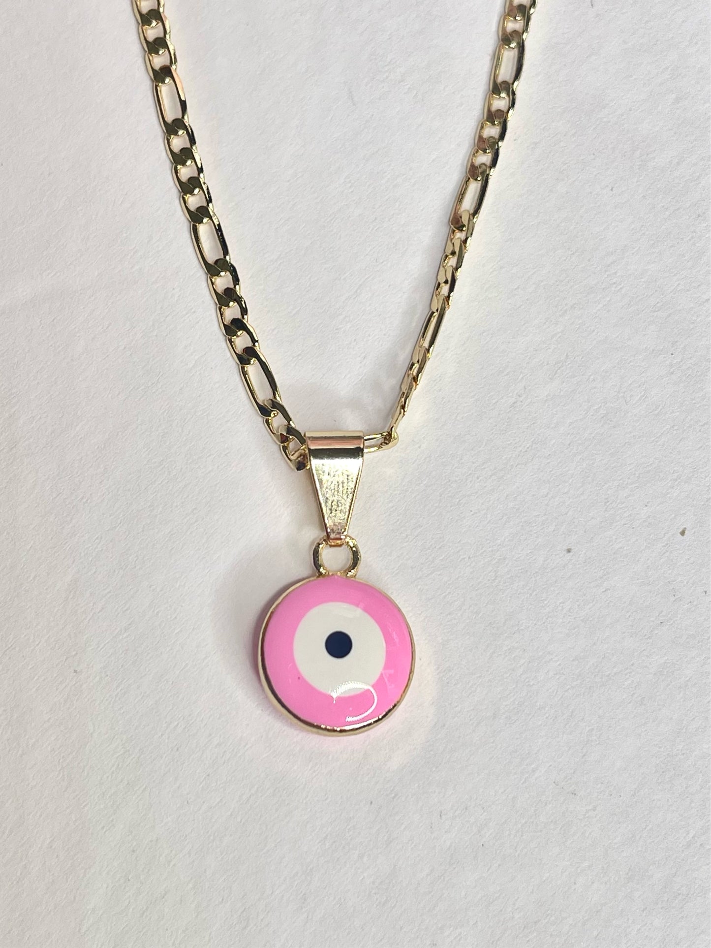 Pink Evil Eye Necklace