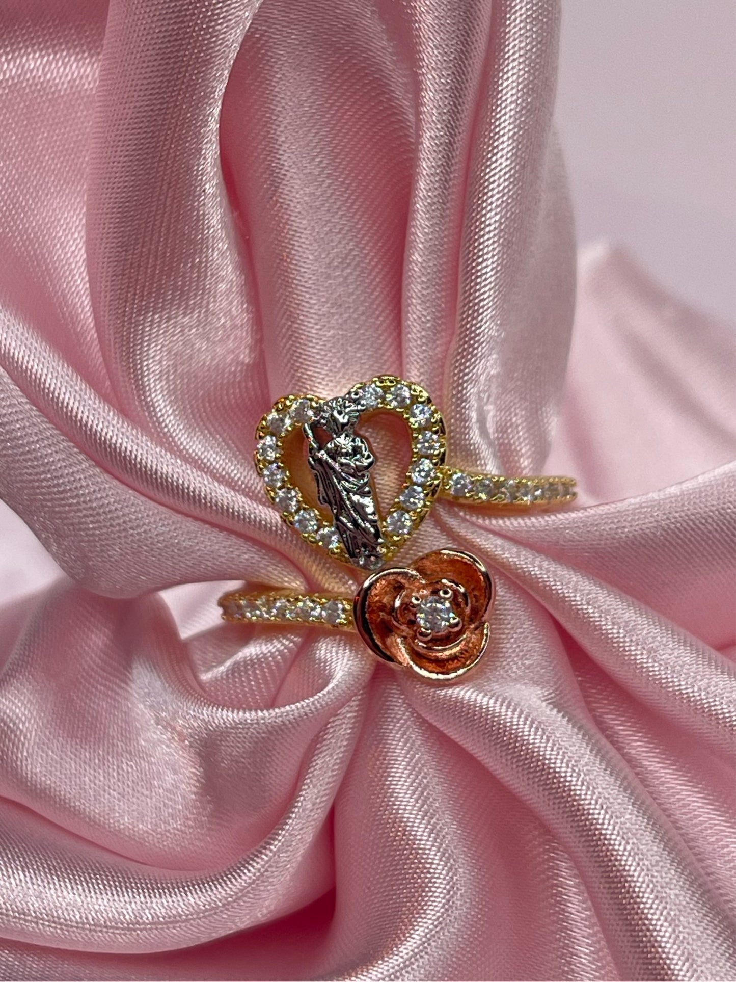 San Judas Rose Adjustable Ring