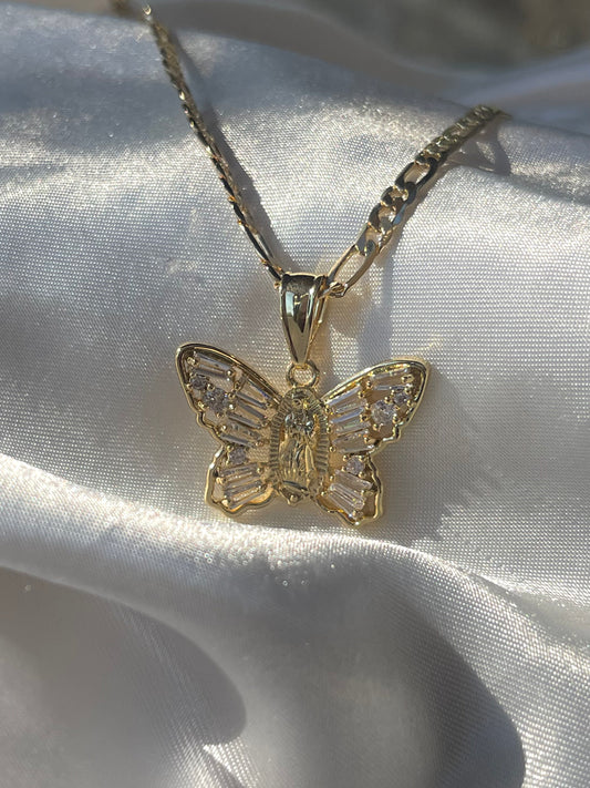 Butterfly Virgen Necklace