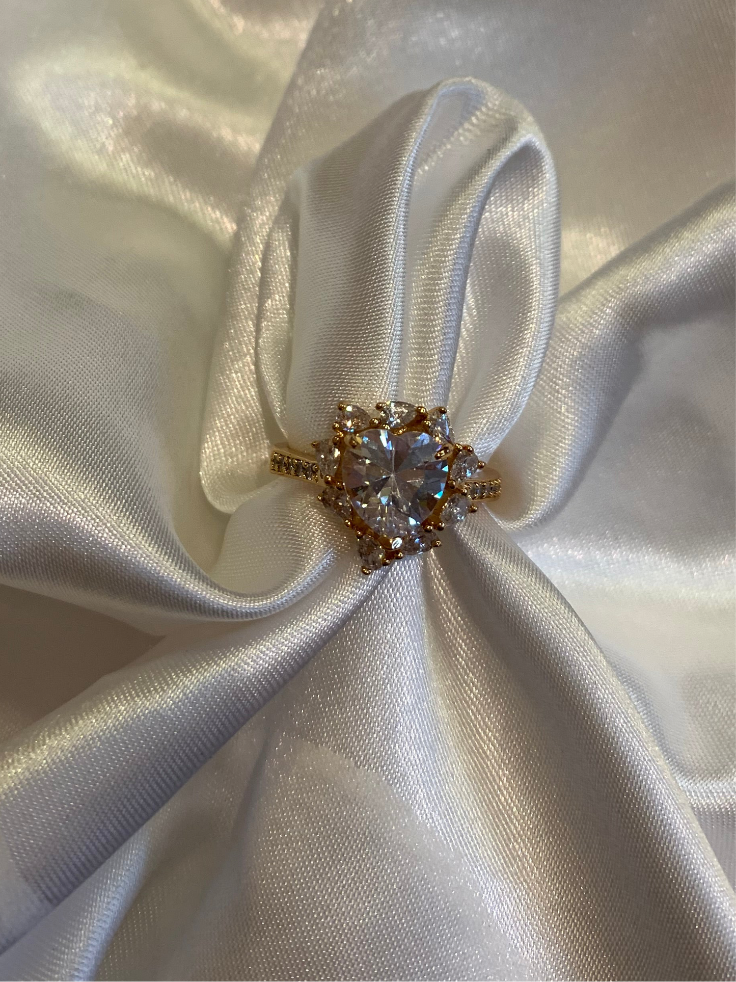 Heart Diamond Ring (Size 6,7,8)