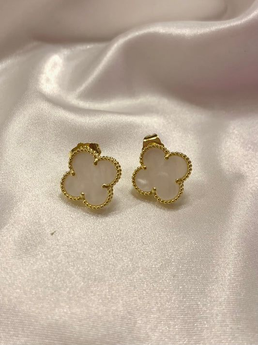 White Clover Earrings