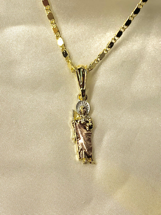 Pink San Judas Necklace