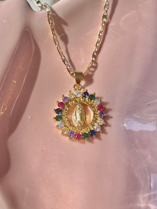 Colorfull Virgen Necklace