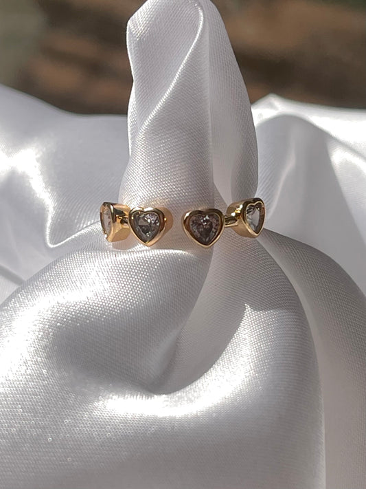 18k Heartss Ring (Adjustable)