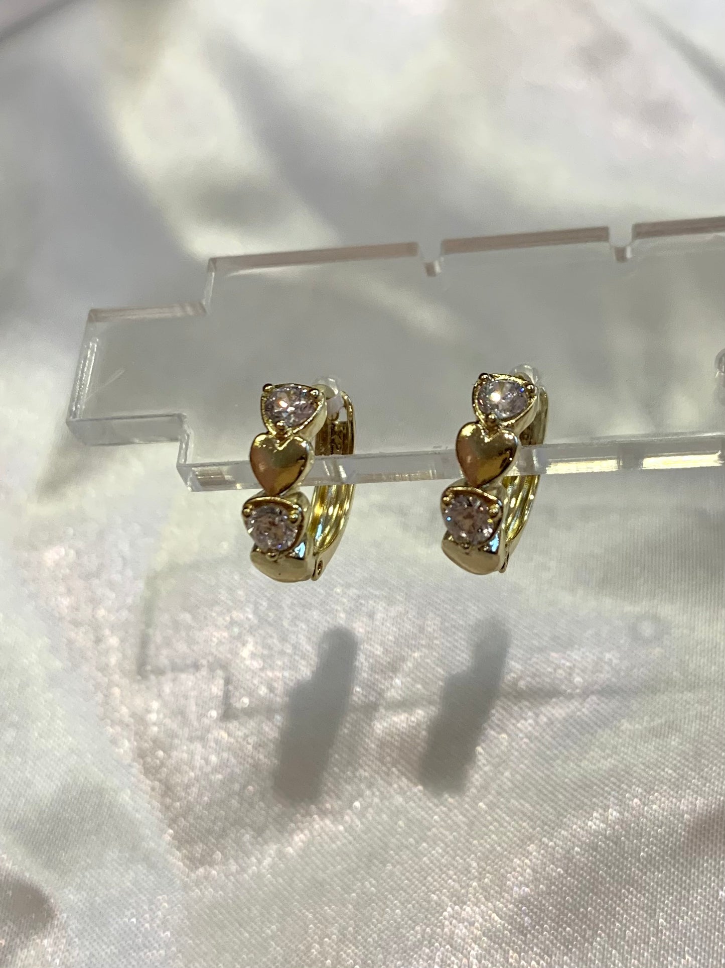 Heart Diamond Hoop