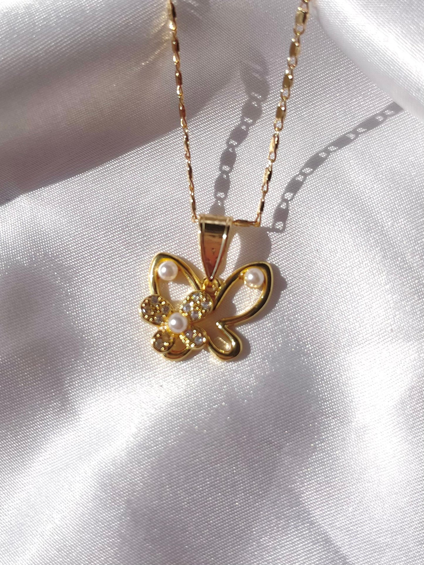 Butterfly Pearl necklace