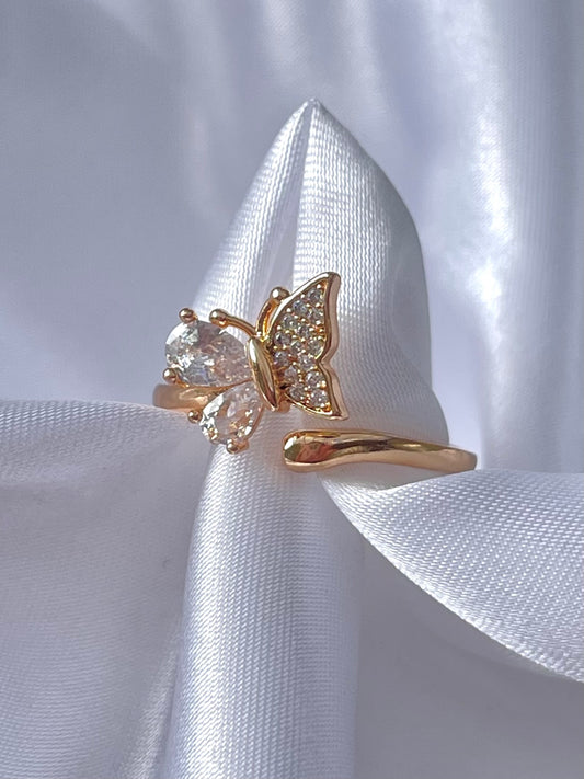 18k Butterfly Ring (Adjustable)