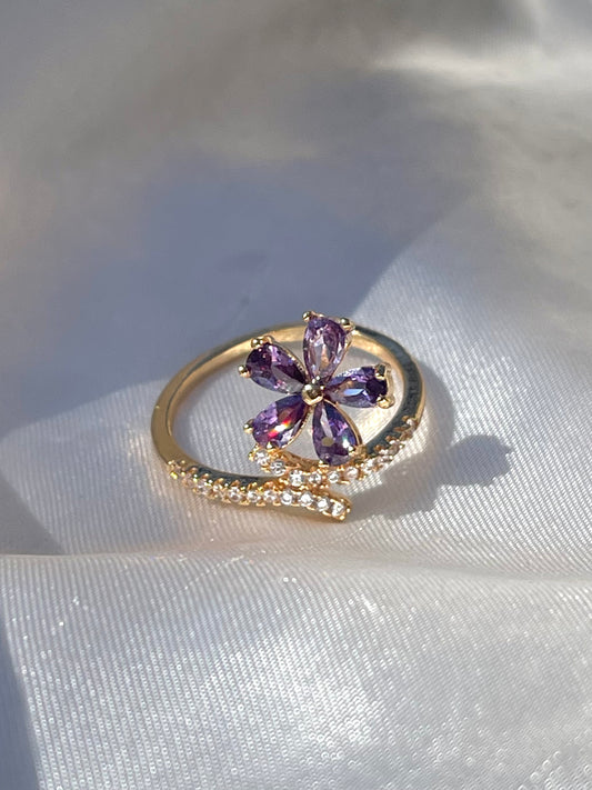 Purple Cherry Blossom Ring