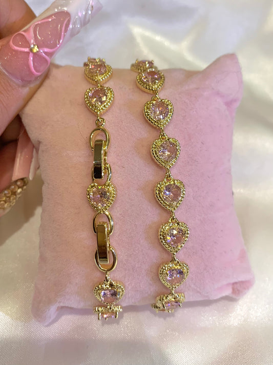 Pink Heart Bracelet