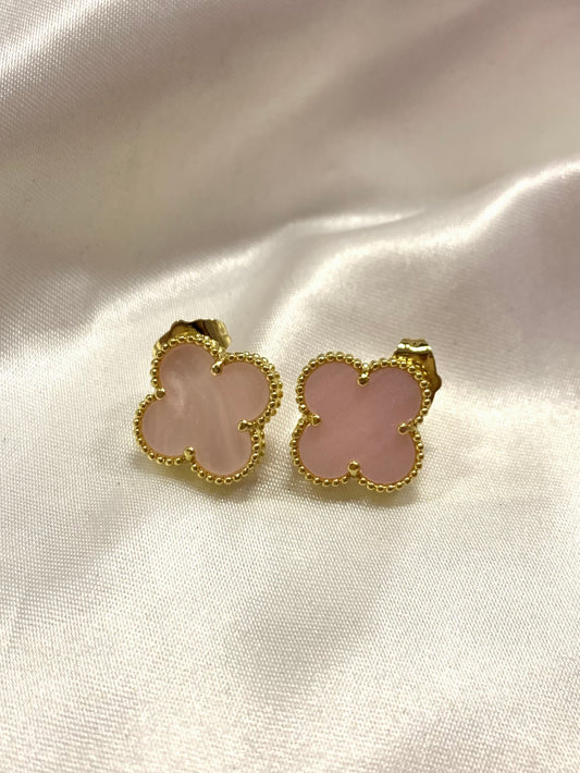 Pink Clover Earrings