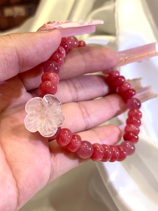 🌸 Jade Flower Bracelet