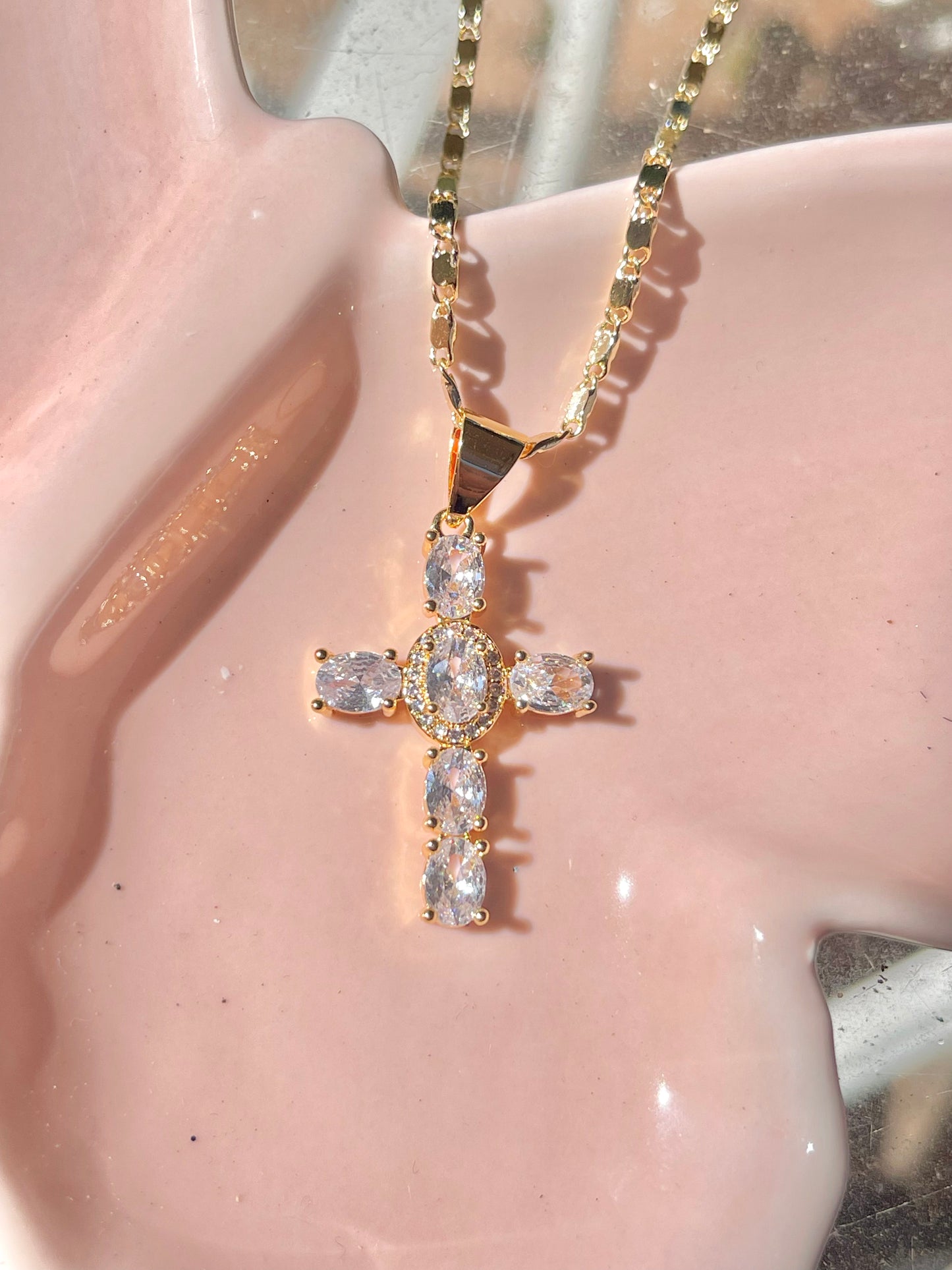 Diamond Cross Necklace ✨