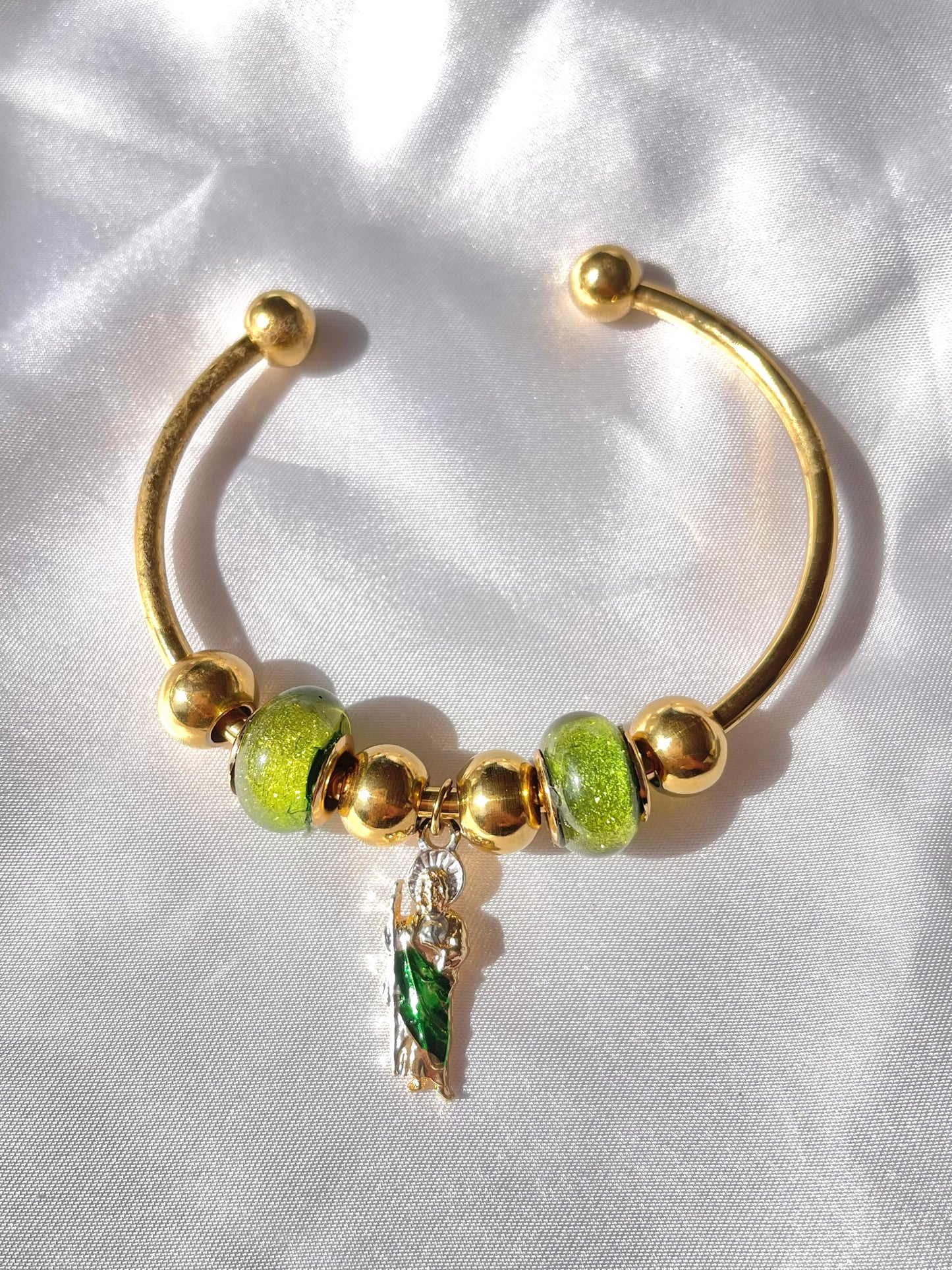 San Judas Green Bracelet