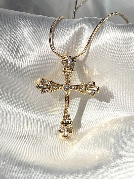 Snake Cross Necklace