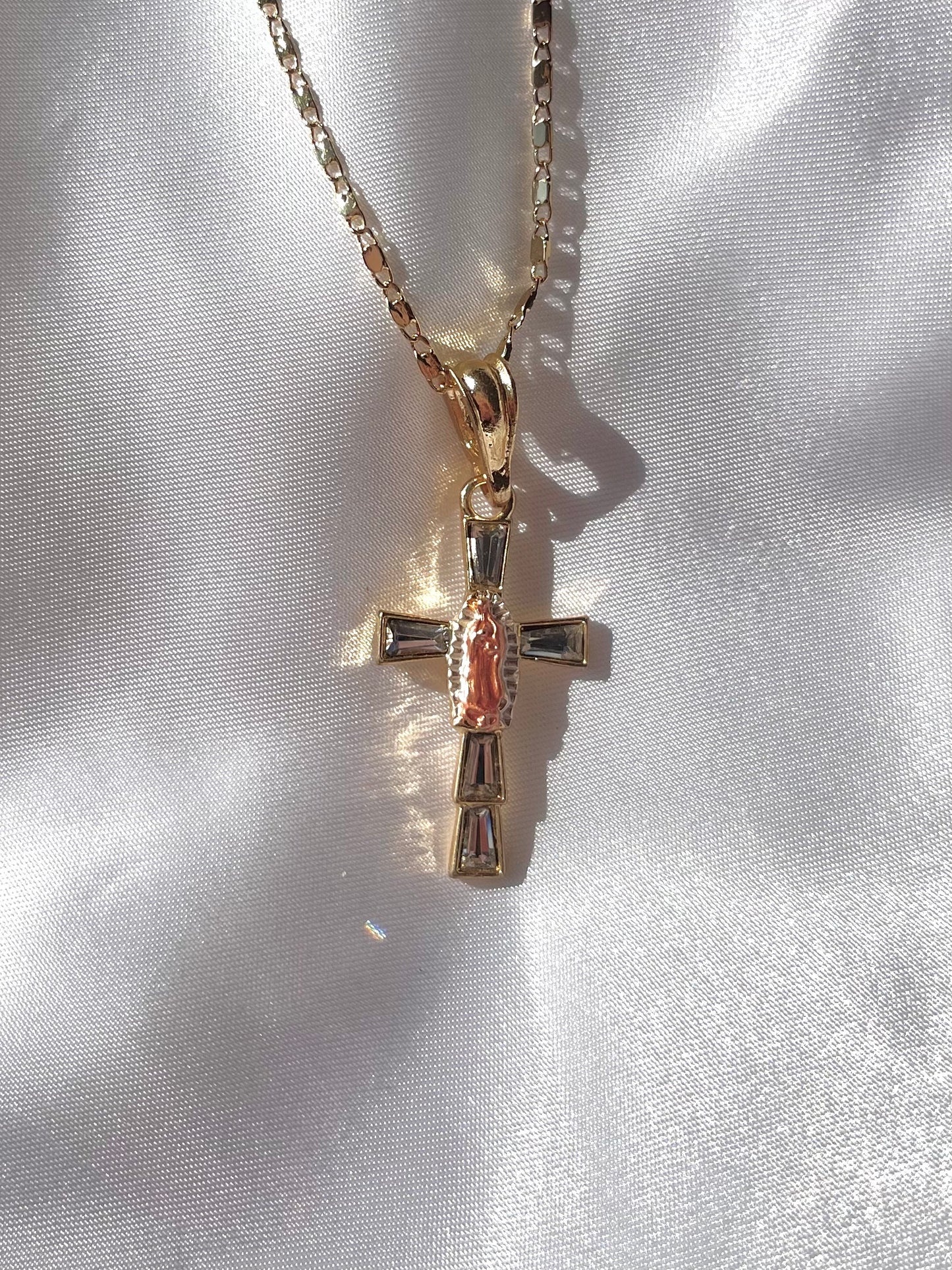 Virgen Cross Necklace