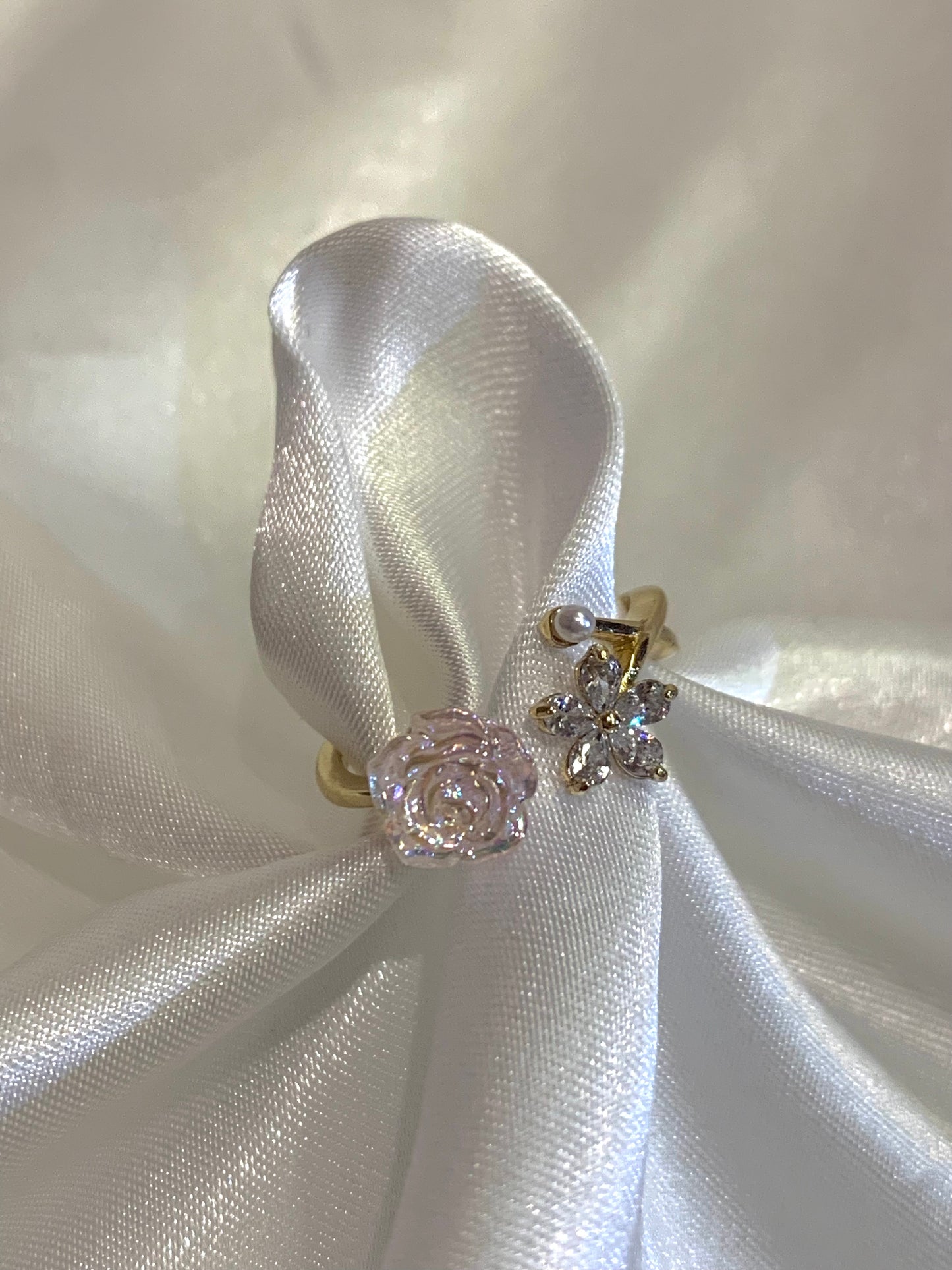 Rose Flower Adjustable Ring