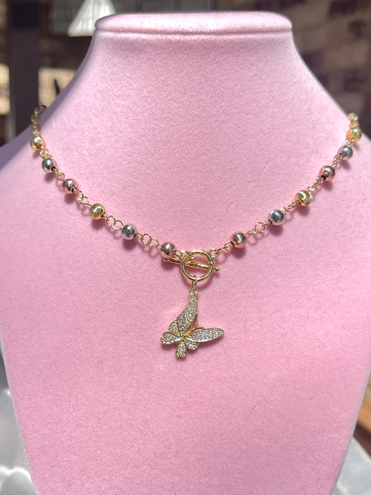 SS butterfly necklace